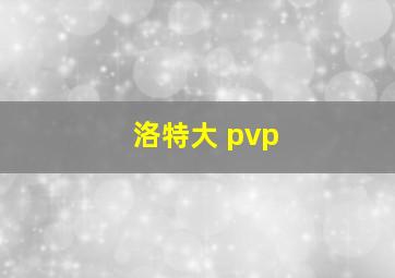 洛特大 pvp